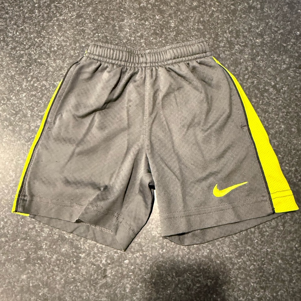Nike Gray and Yellow 2T Dri-Fit Shorts